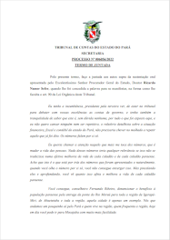 Manifestação do representante do Governo